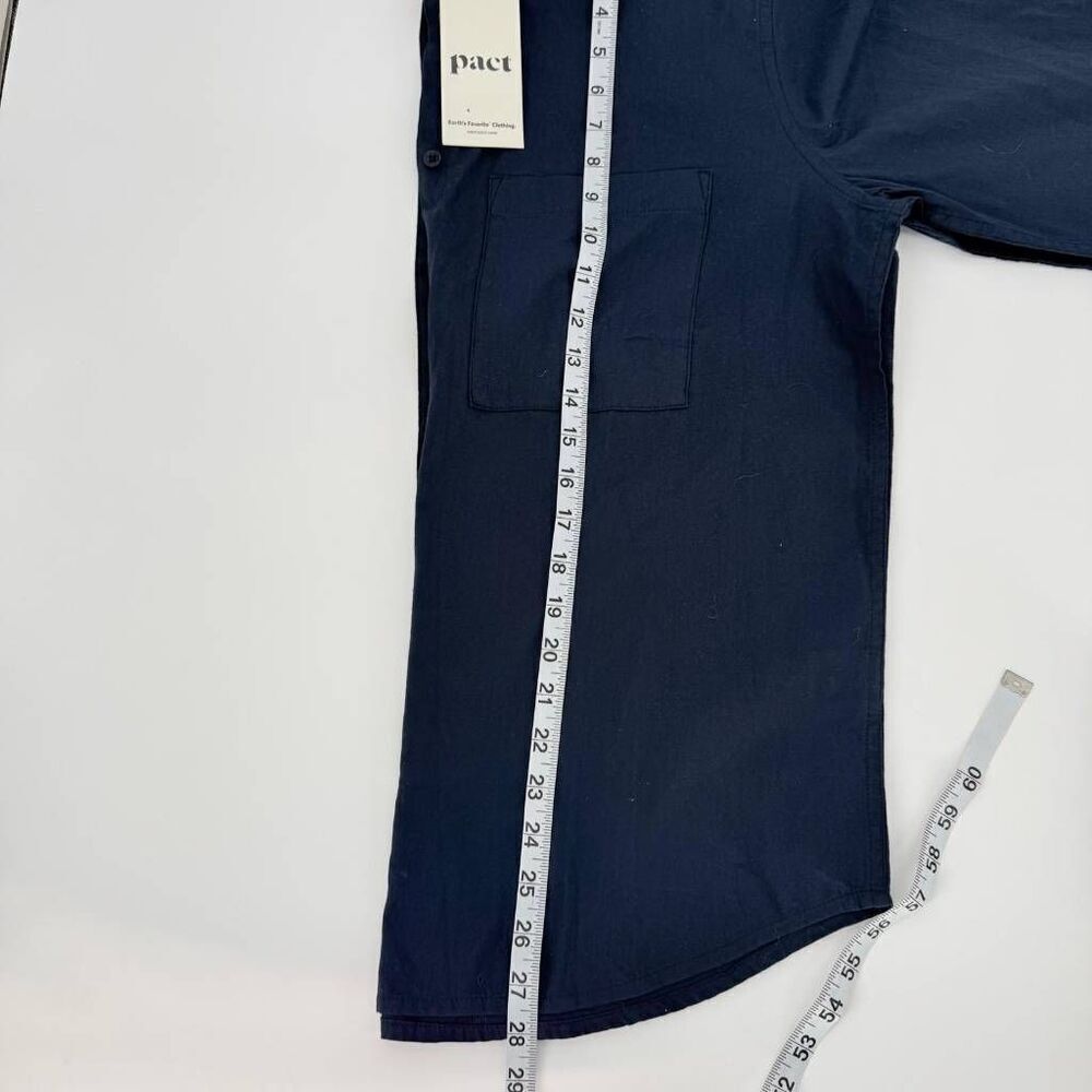 Pact Women's Blue Organic Cotton Shirt Size M - Picture 5 of 6